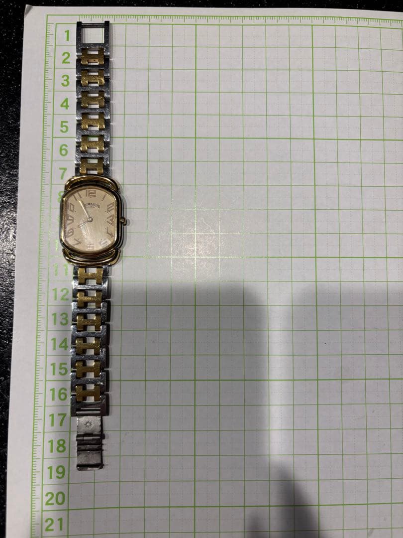 今だけ安いHERMES ラリー　ライトイエロー文字盤 Hバンド　時計　トノー