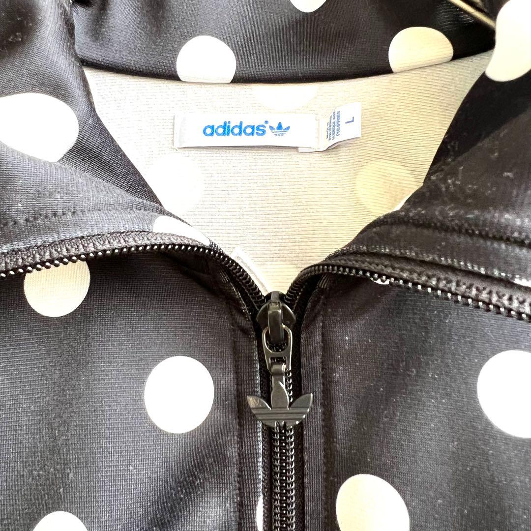 希少L◆ アディダス ドット ジャージ トラック ジャケット adidas 水玉