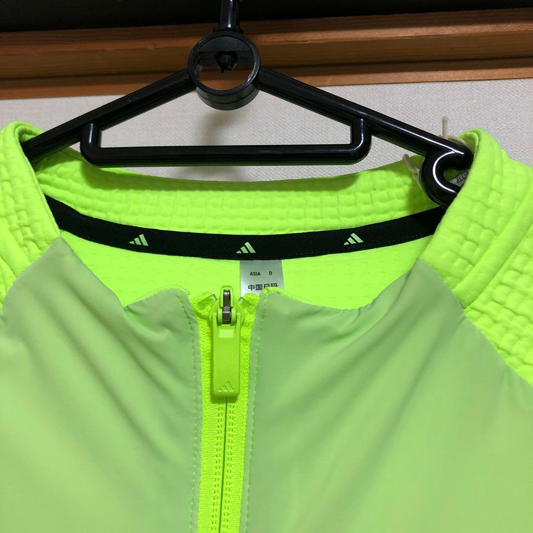 adidas 蛍光イエロー フルジップジャケット　新品