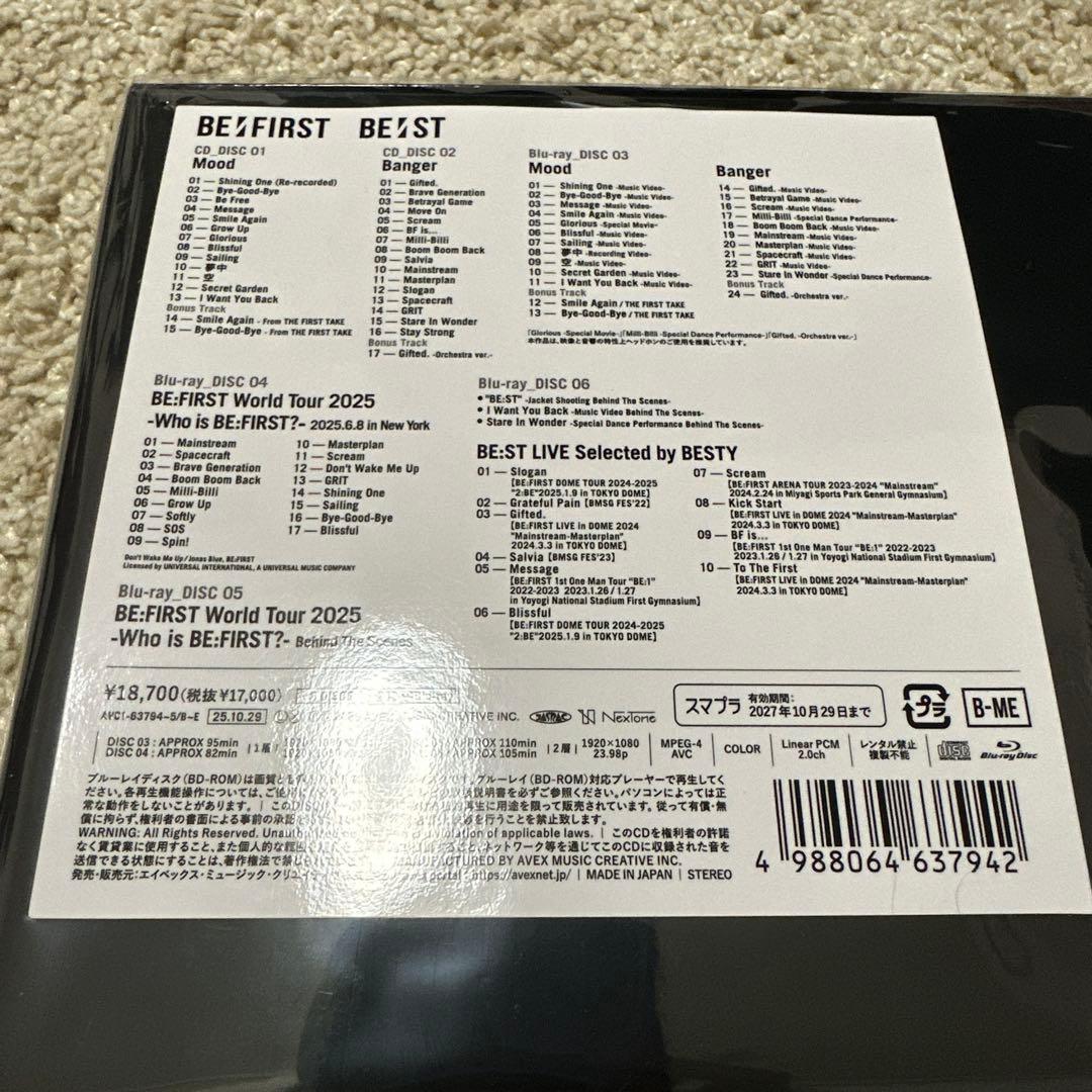 BE:FIRST BE:ST BMSG MUSIC SHOP限定盤Blu-ray