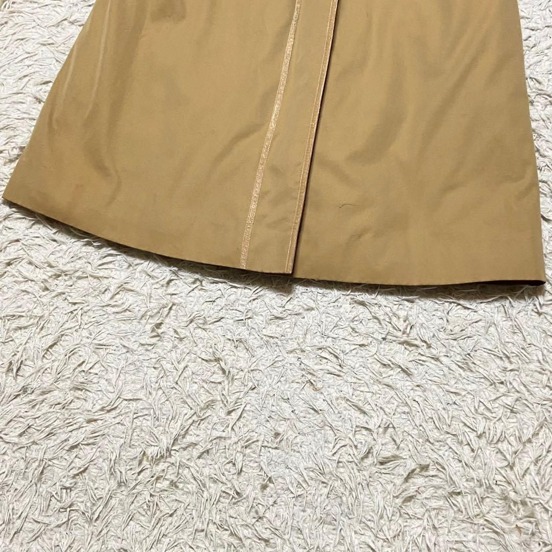 【美品】エンバ ロングコート 裏地 ミンク 毛皮取り外し可能 ベージュ サイズL