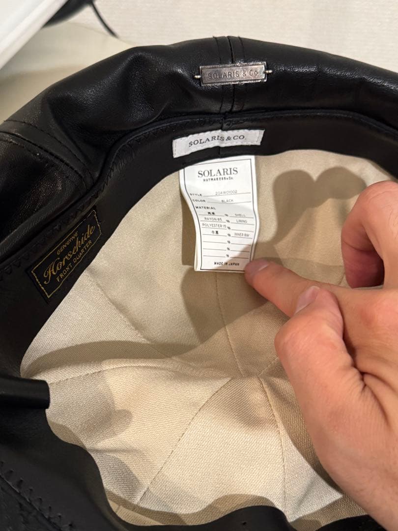 solaris old boy leather casquette キャスケット