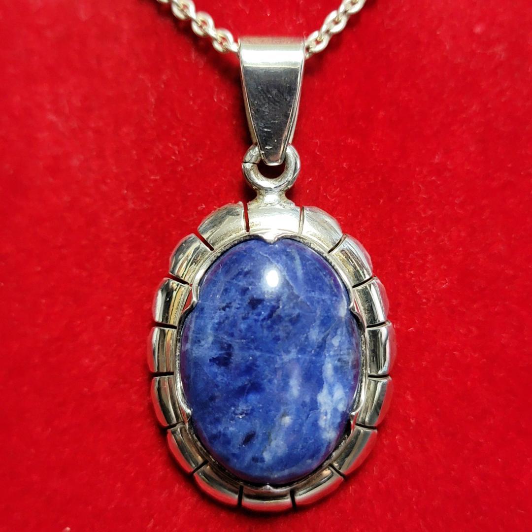 メキシカンジュエリー ソーダライトのシルバーペンダントトップ 950 925