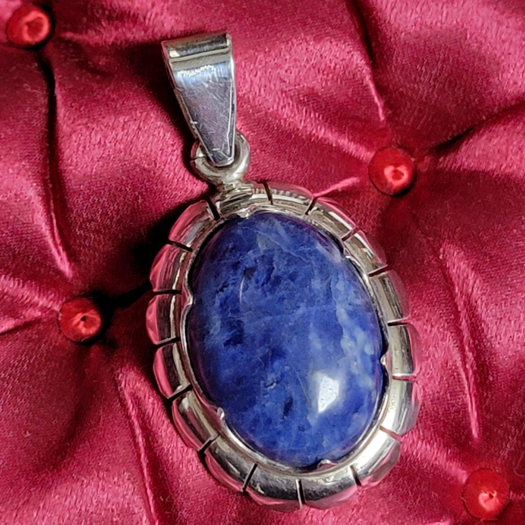 メキシカンジュエリー ソーダライトのシルバーペンダントトップ 950 925