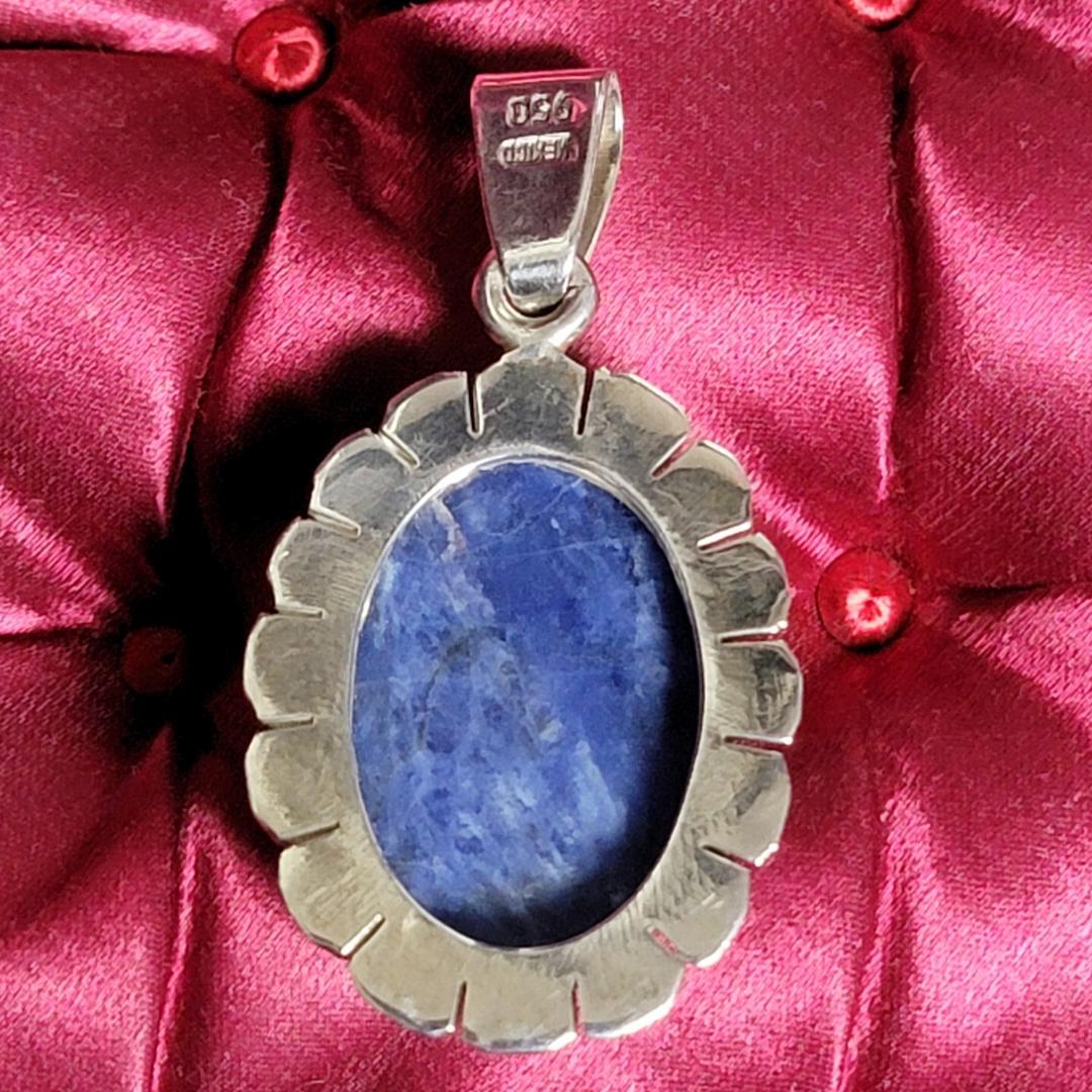 メキシカンジュエリー ソーダライトのシルバーペンダントトップ 950 925