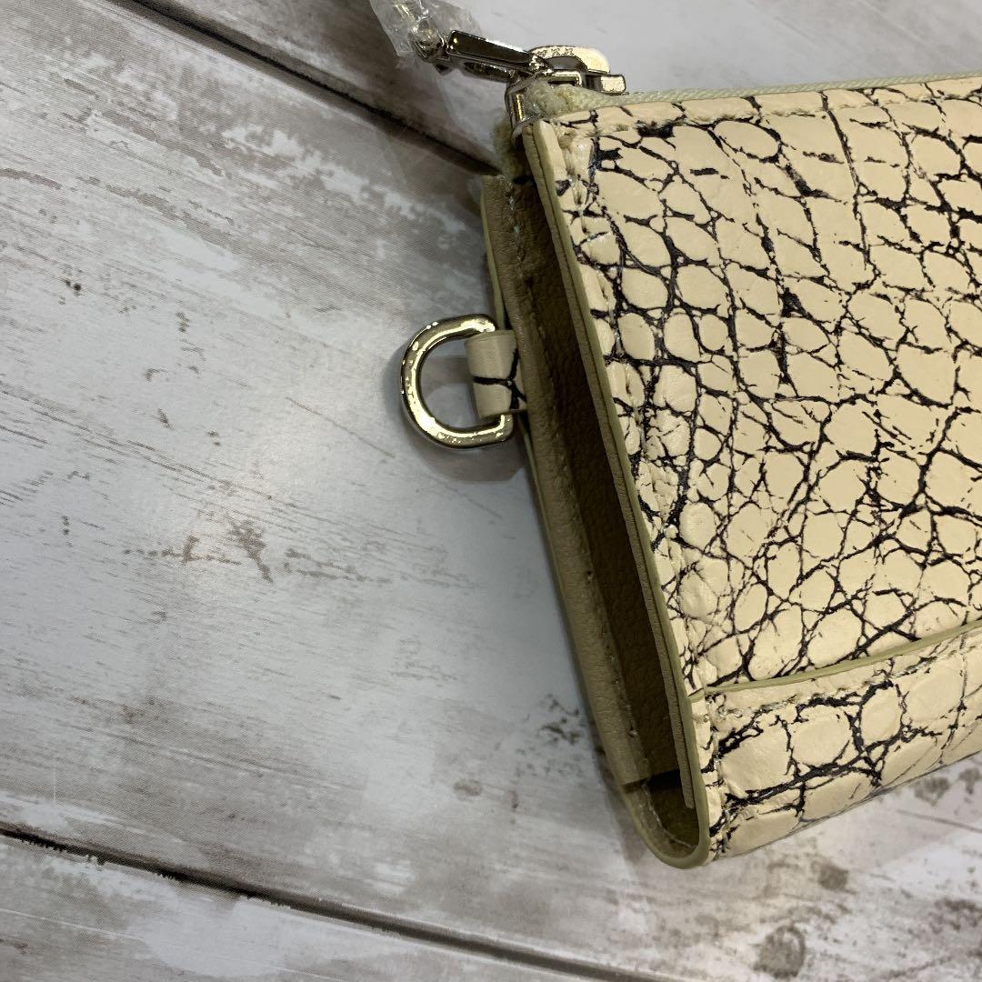 バニラクロコ・目地染・クロコダイル財布・L字型・コンパクト財布・ワニ革・鰐革