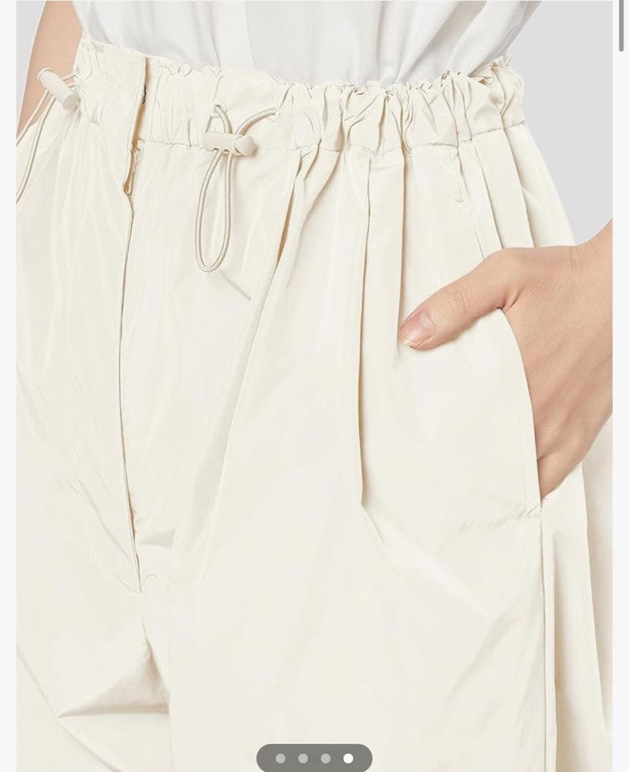 emmi atelier パラシュートパンツ ivory 0 新品未使用 タグ付