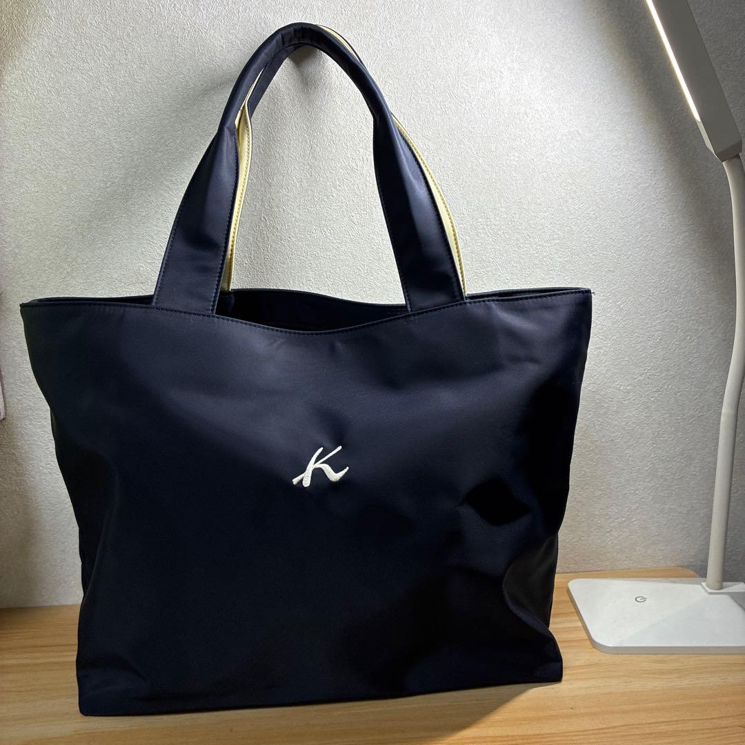 Kitamura トートバッグ 濃紺 ネイビー A4可