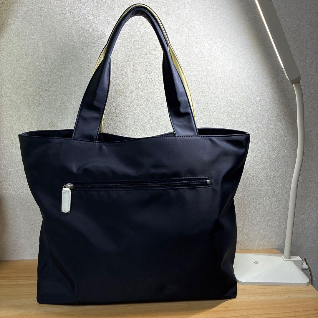 Kitamura トートバッグ 濃紺 ネイビー A4可