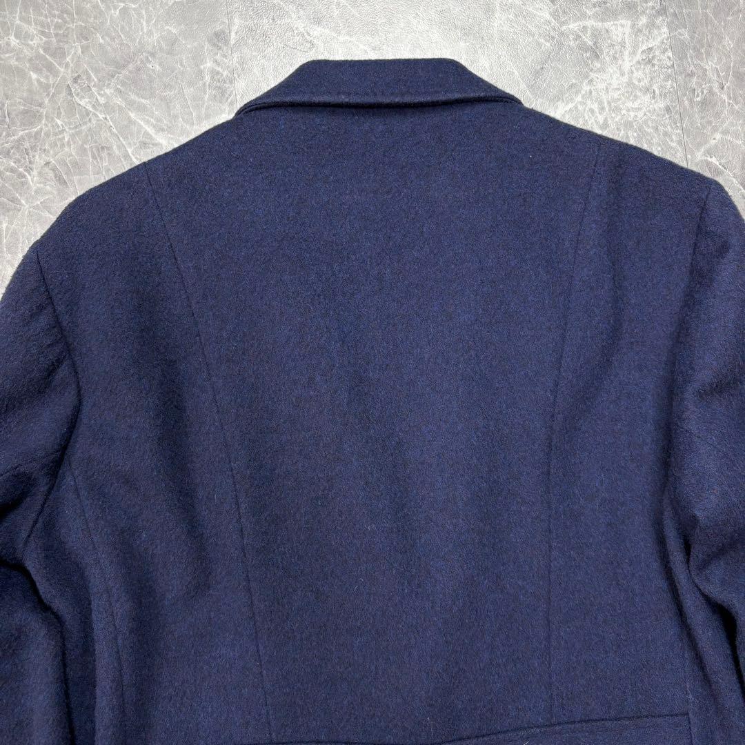 極美品　ジュンハシモト　チェスターコート　ウール　ロイヤルブルー　M相当　メンズ