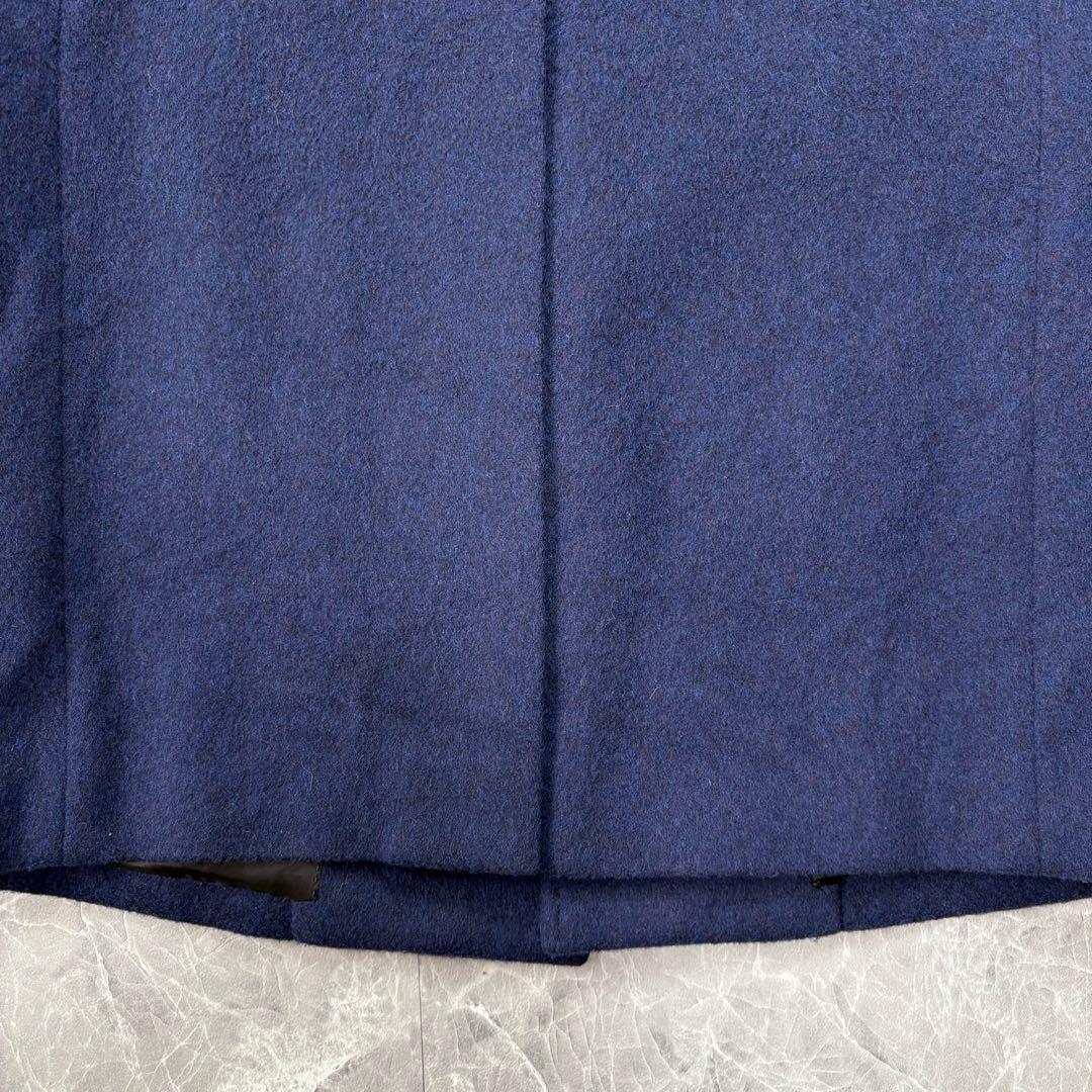 極美品　ジュンハシモト　チェスターコート　ウール　ロイヤルブルー　M相当　メンズ