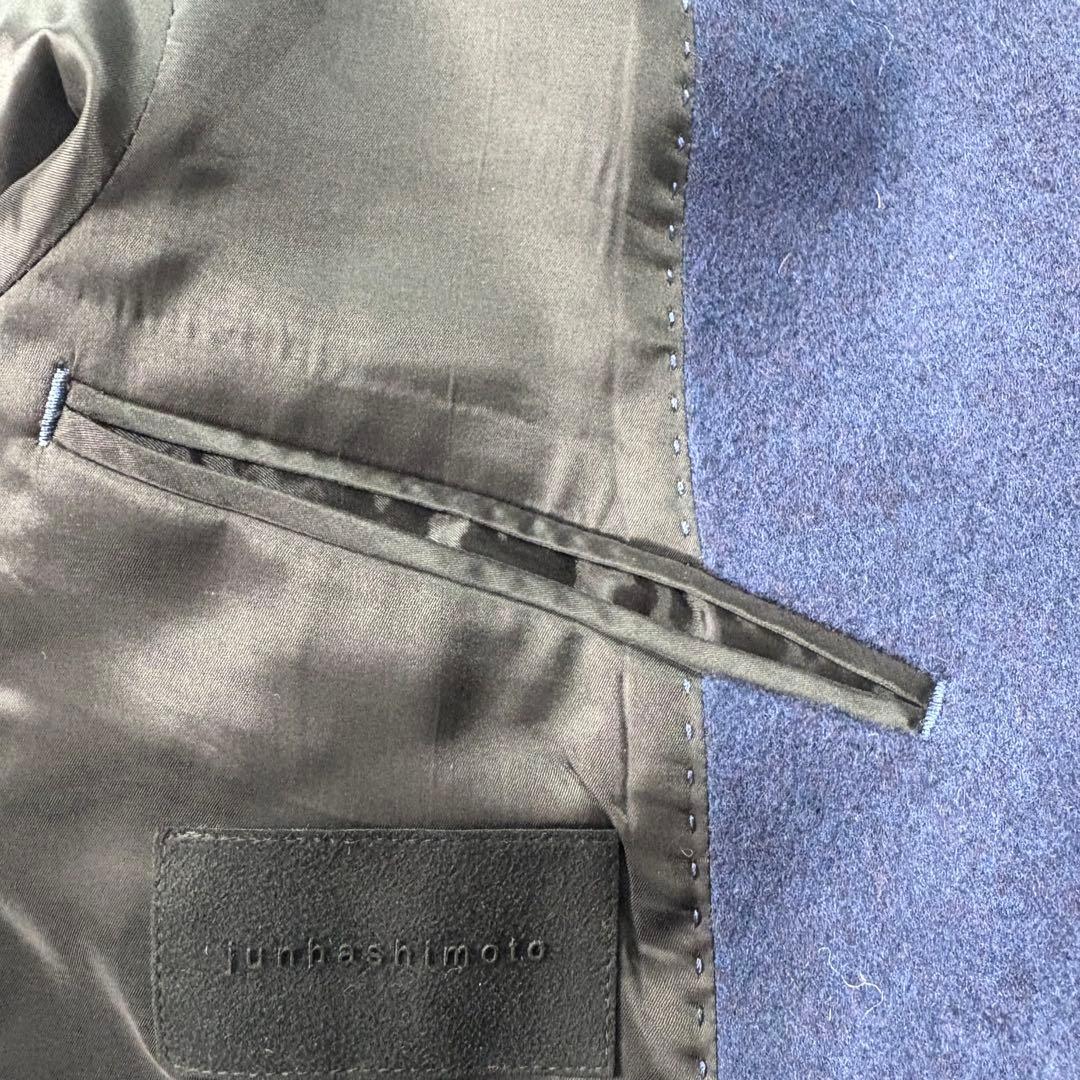 極美品　ジュンハシモト　チェスターコート　ウール　ロイヤルブルー　M相当　メンズ