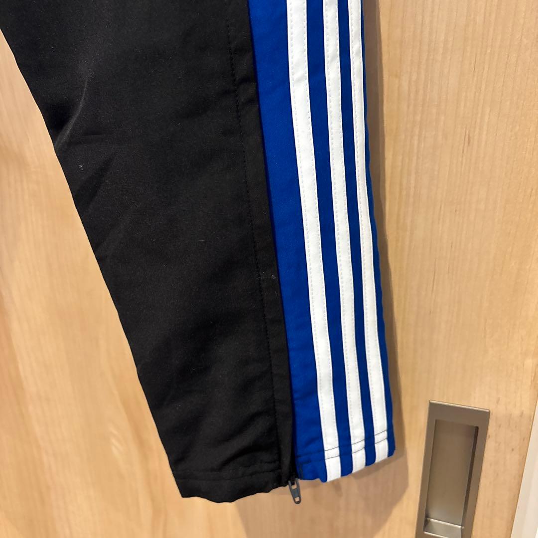 極美品 adidas ウィンドブレーカー上下セットアップ ブラック/ブルー M