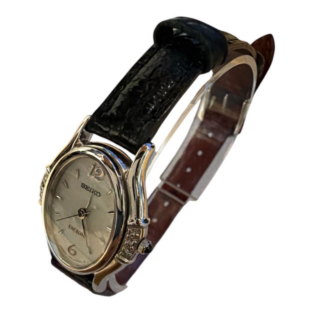 【稼働】SEIKO エクセリーヌ 1F21-5F50 6Pダイヤ シェル文字盤