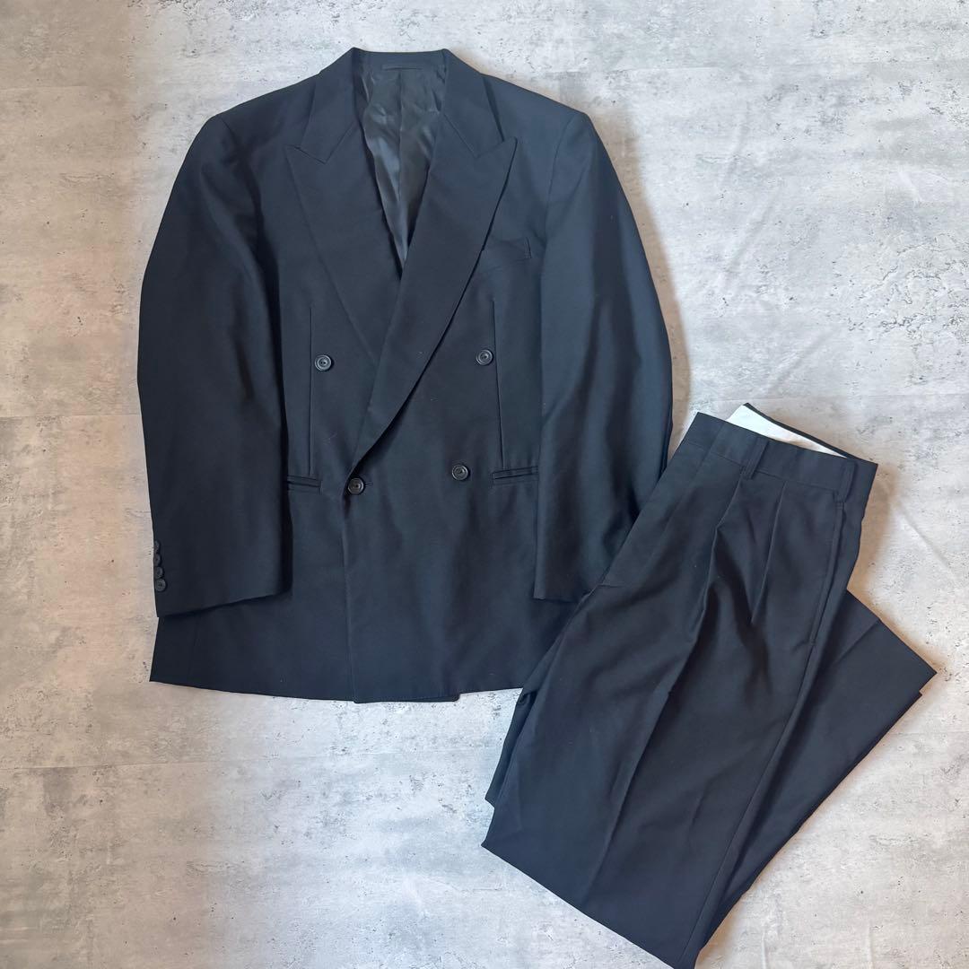 Burberry バーバリー　セットアップ　ダブル　ブラック　黒　冠婚葬祭