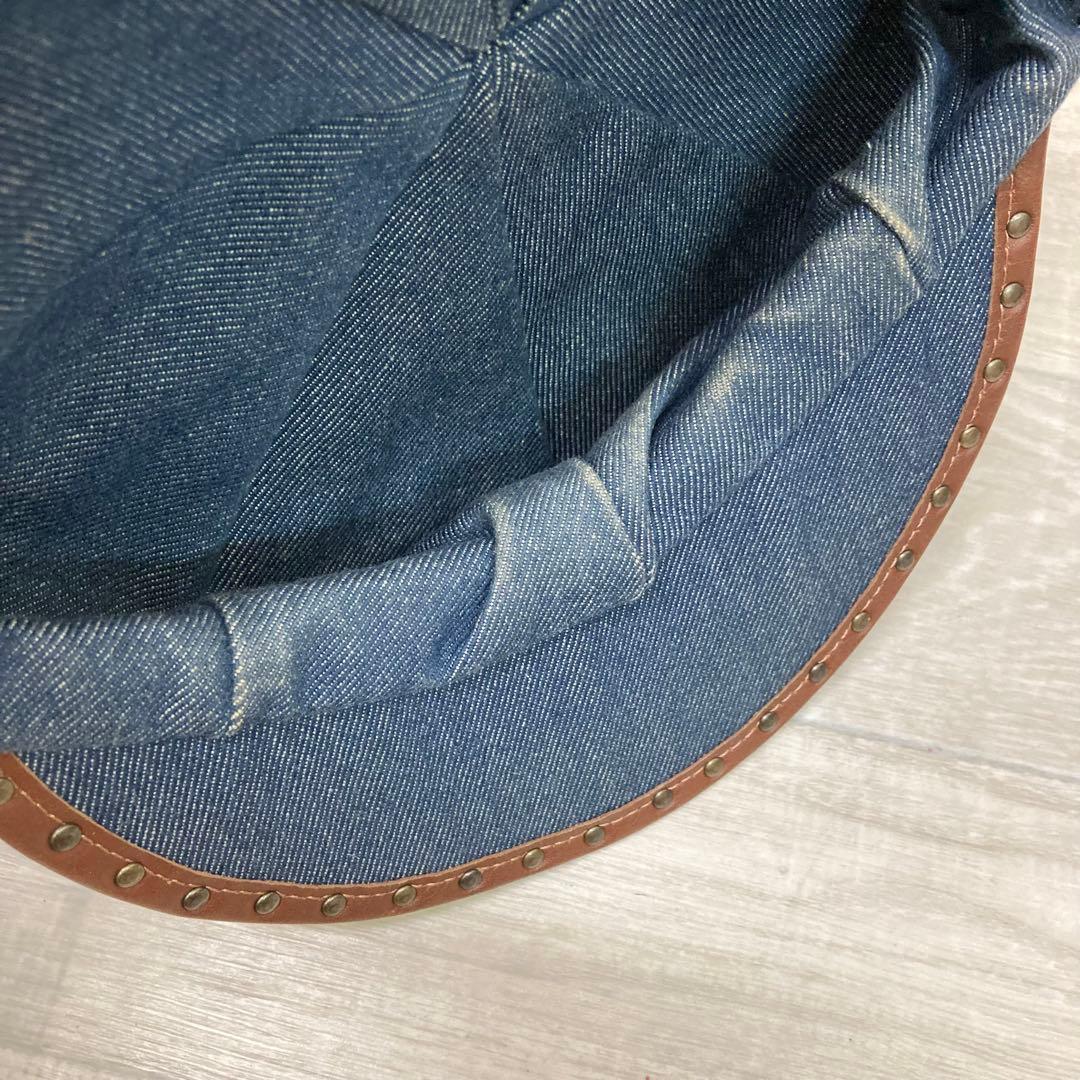 み*ー様 CELINE キャスケット 帽子 L マカダム デニム スタッズ セリ