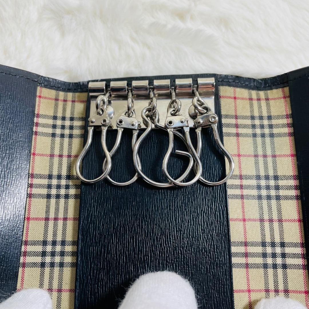 未使用　BURBERRY ノバチェック キーケース ブラック キーリング