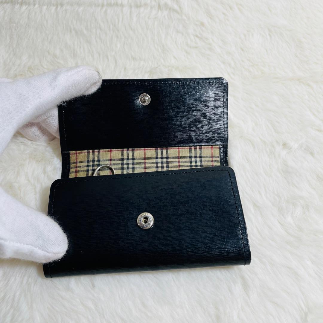 未使用　BURBERRY ノバチェック キーケース ブラック キーリング