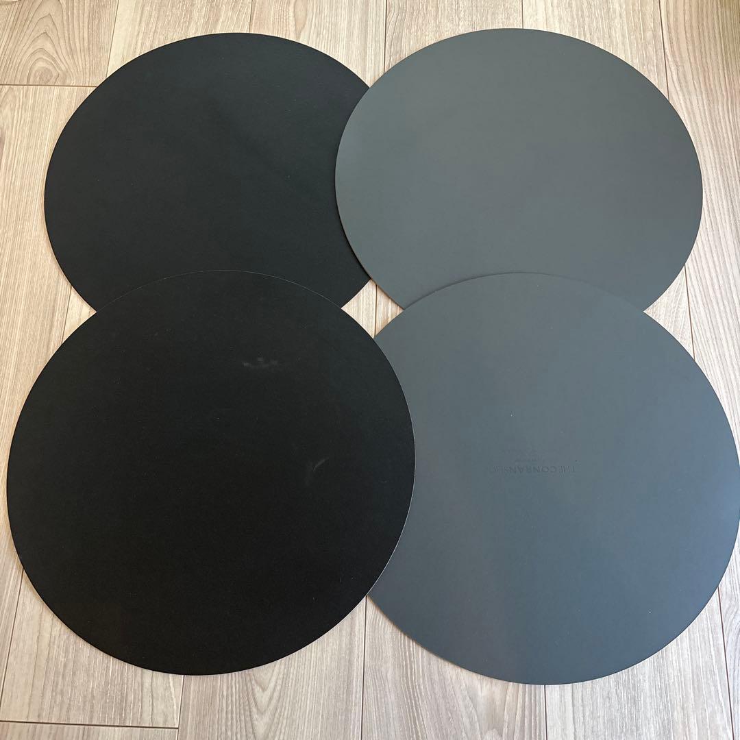 と*ん様 コンランショップ ラウンドプレイスマット 36cm ブラック グレーお