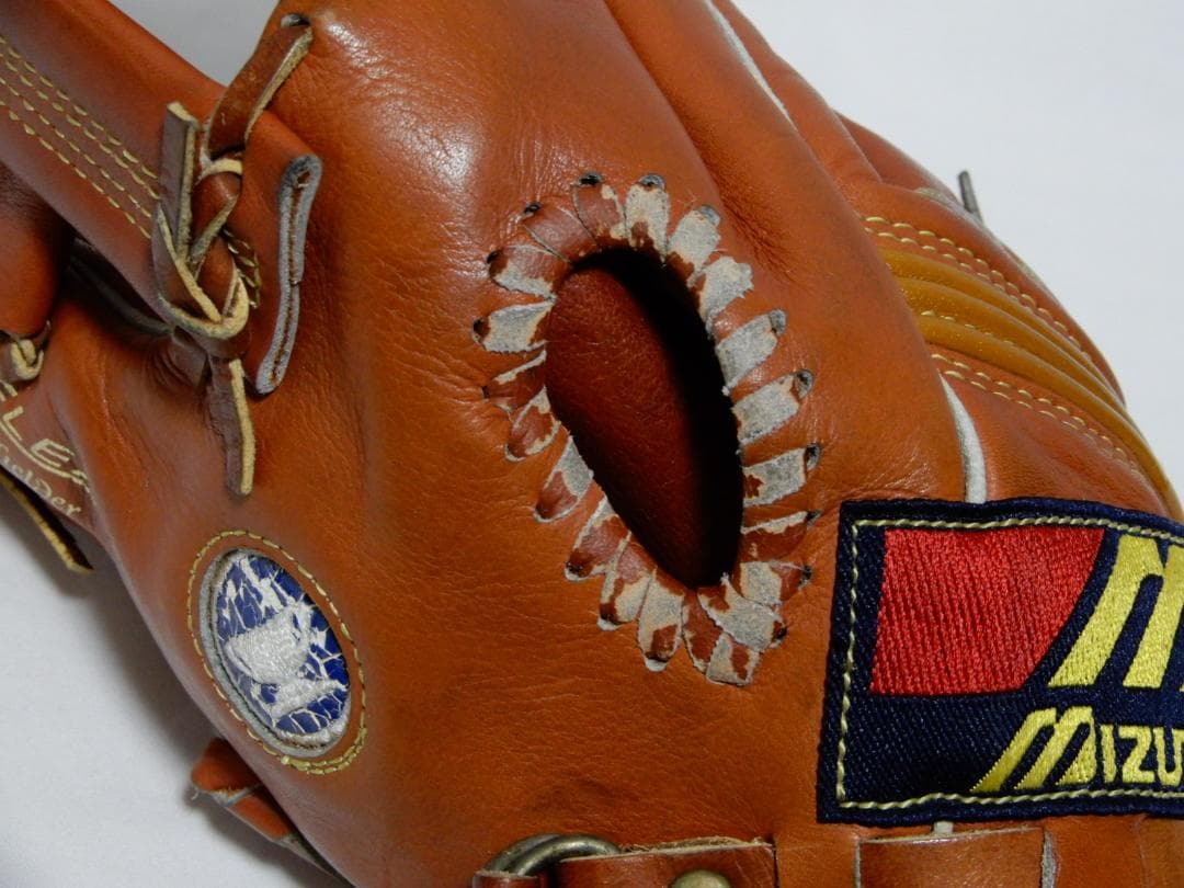 70～80's　ミズノ　ワールドウイン　青カップ　軟式野球グローブ　デッド!