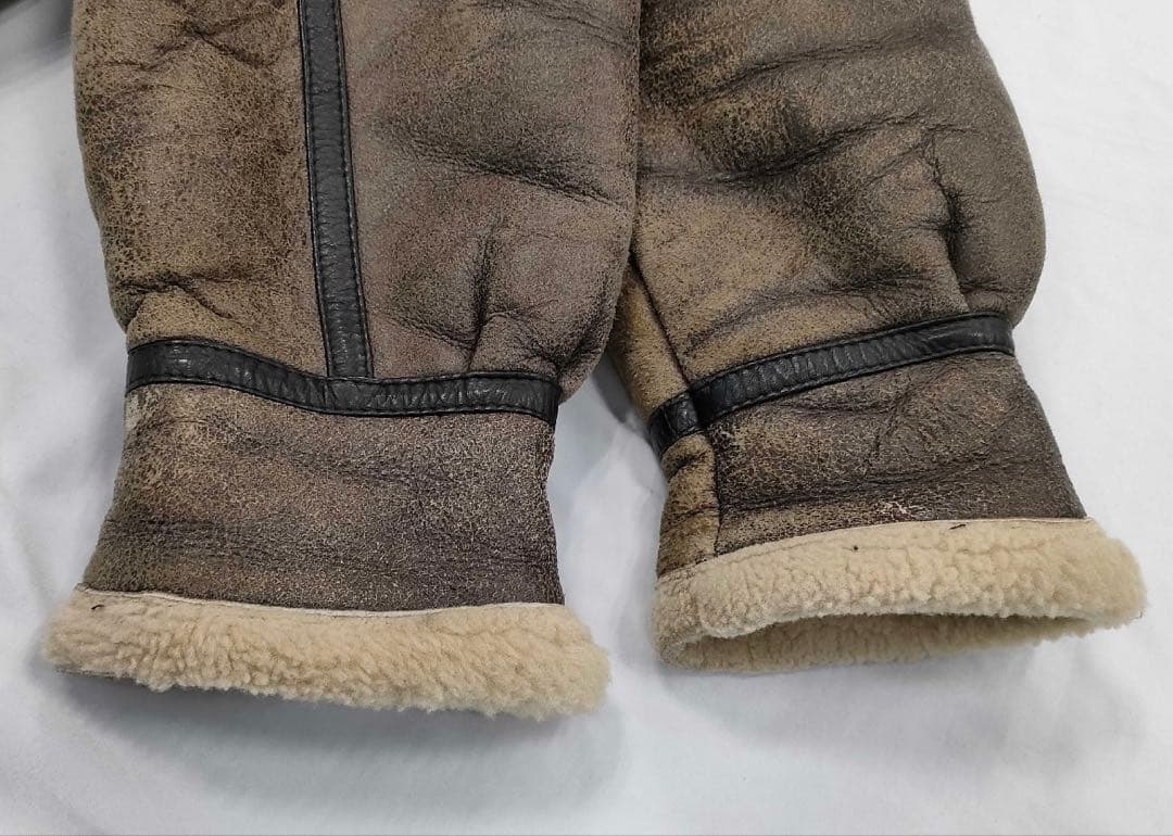 希少LサイズPOTTAR USA製 ムートン フライトジャケット B-3