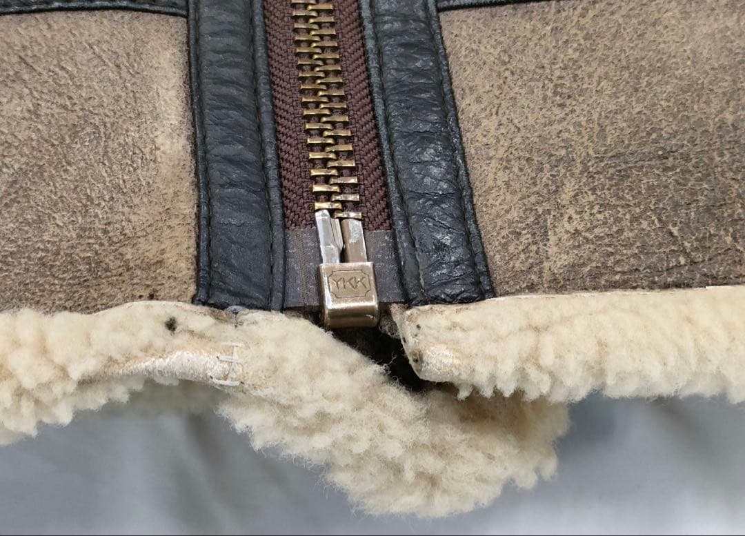 希少LサイズPOTTAR USA製 ムートン フライトジャケット B-3