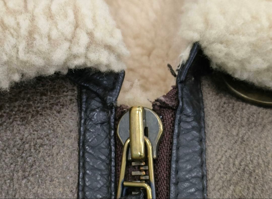 希少LサイズPOTTAR USA製 ムートン フライトジャケット B-3