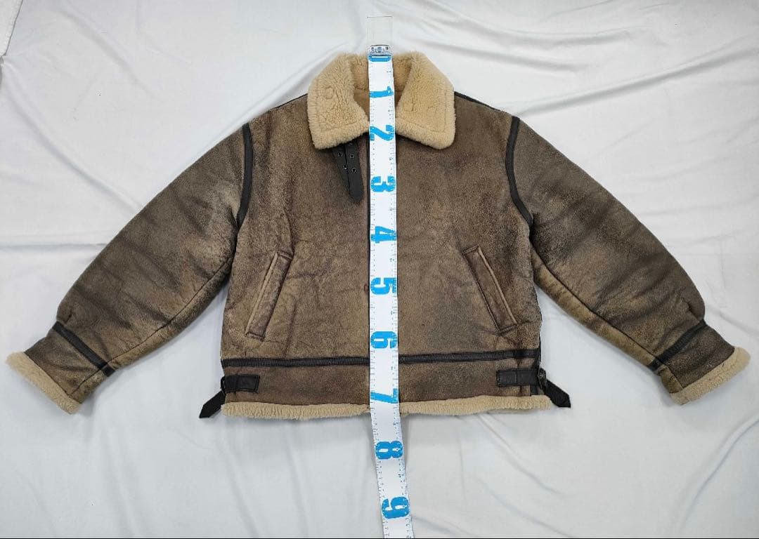 希少LサイズPOTTAR USA製 ムートン フライトジャケット B-3