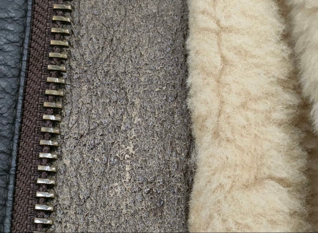 希少LサイズPOTTAR USA製 ムートン フライトジャケット B-3