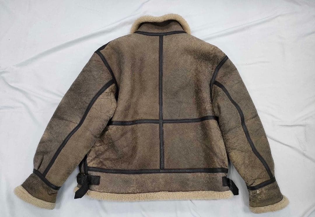 希少LサイズPOTTAR USA製 ムートン フライトジャケット B-3