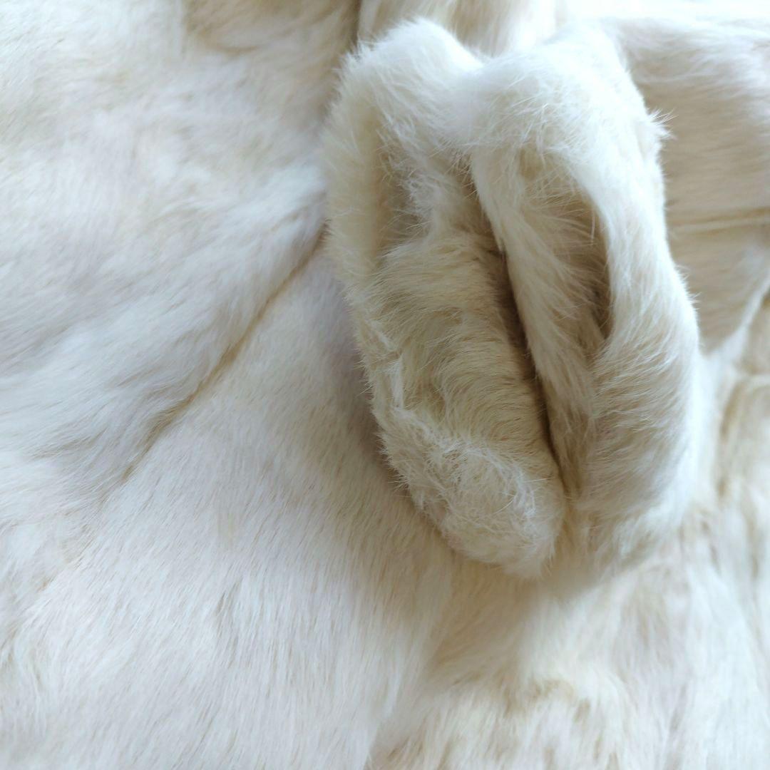 ラビットファー フォックスファー ホワイトファー ロングコート リアル