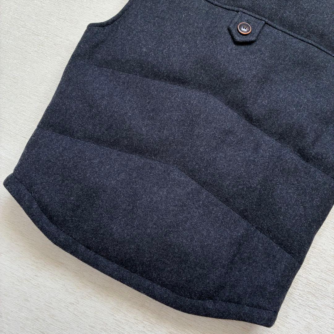 Brooks Brothers ウールベスト　チャコールグレー　中綿　チェック柄