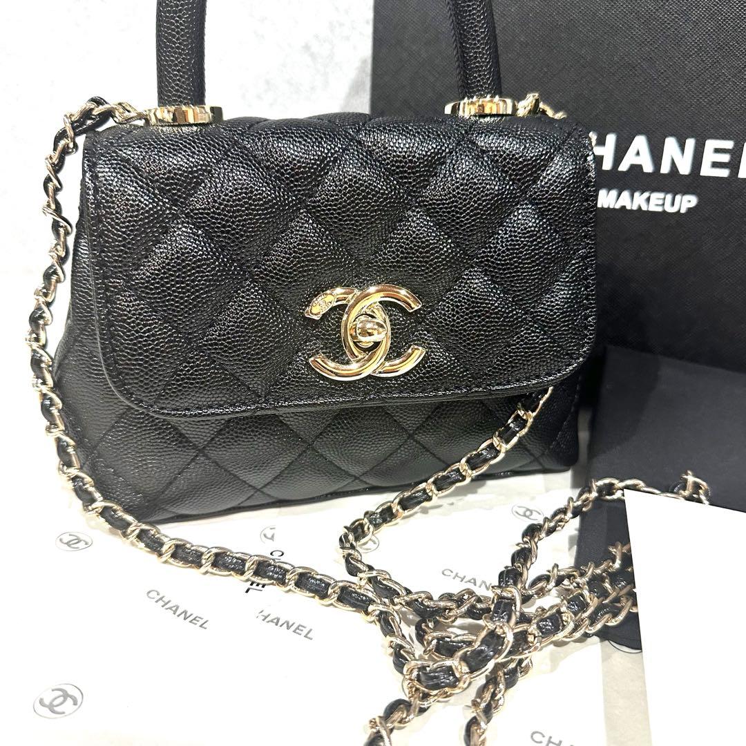 【非売品】シャネル ノベルティ トップハンドル ゴールドチェーンショルダーバッグ