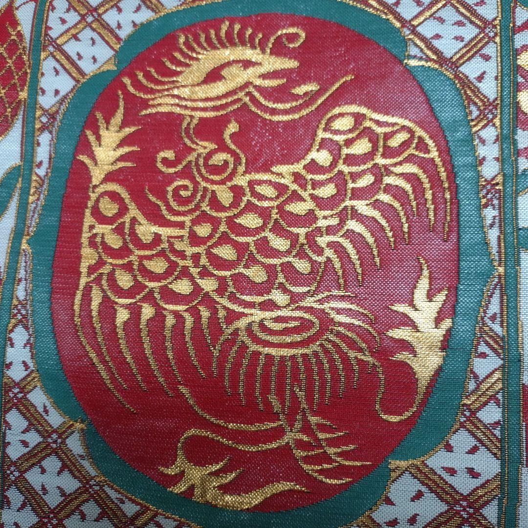 袋帯　正絹　龍村平蔵　赤絵満玉綿　希少　レア　未使用