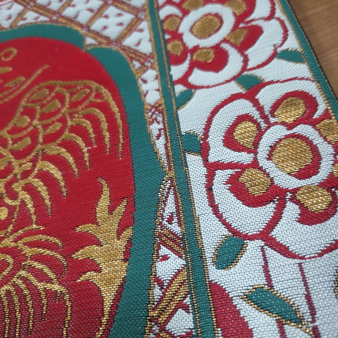 袋帯　正絹　龍村平蔵　赤絵満玉綿　希少　レア　未使用