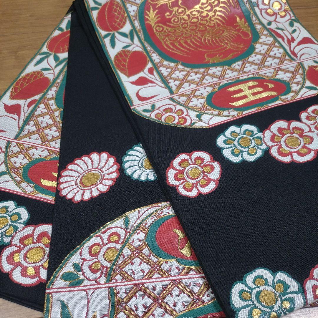 袋帯　正絹　龍村平蔵　赤絵満玉綿　希少　レア　未使用