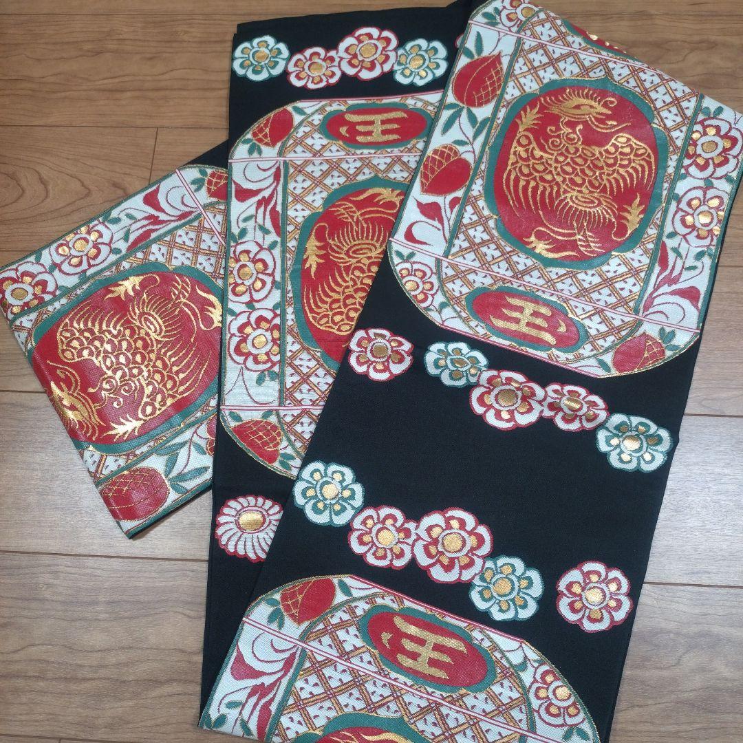 袋帯　正絹　龍村平蔵　赤絵満玉綿　希少　レア　未使用