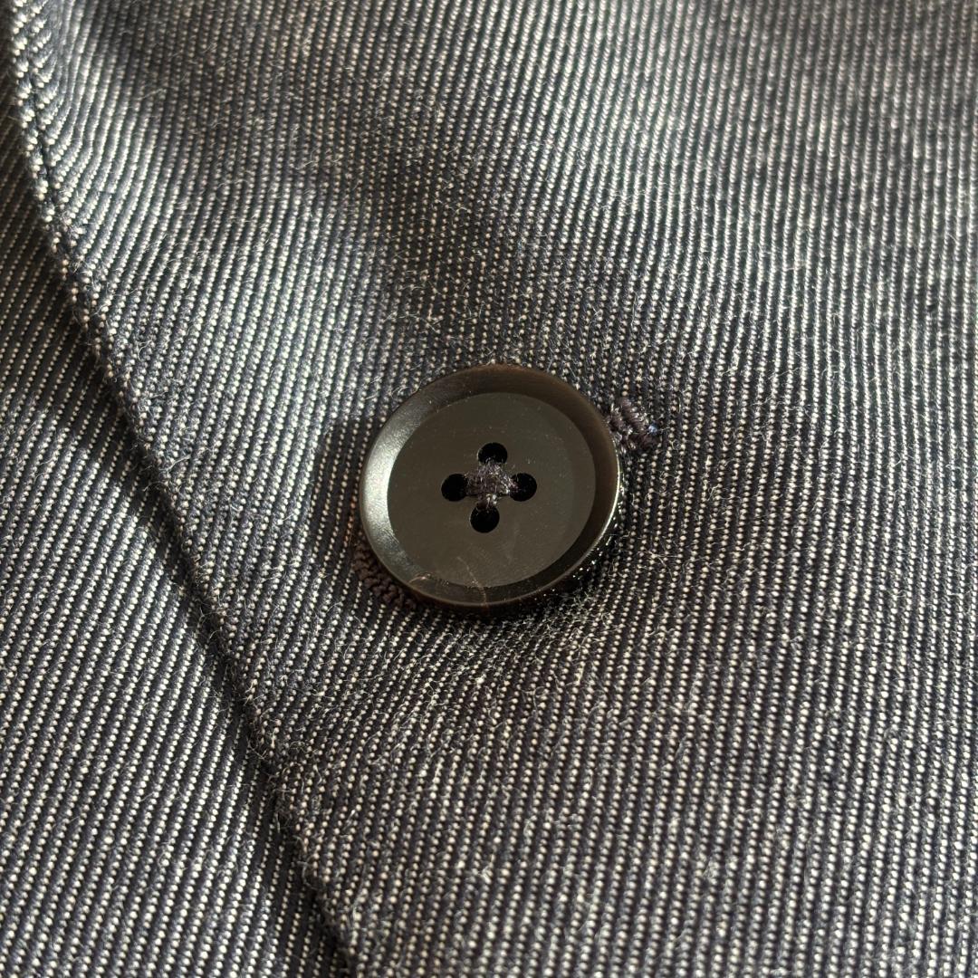 【カシミヤ混】フランクリンテーラード ジャケット デニム シルク M相当 日本製