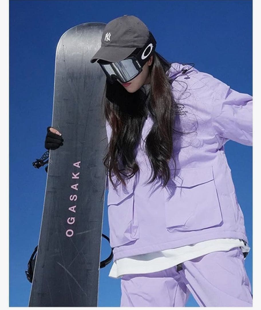 ブラック スノーボード 上下セット レディース　防水防風