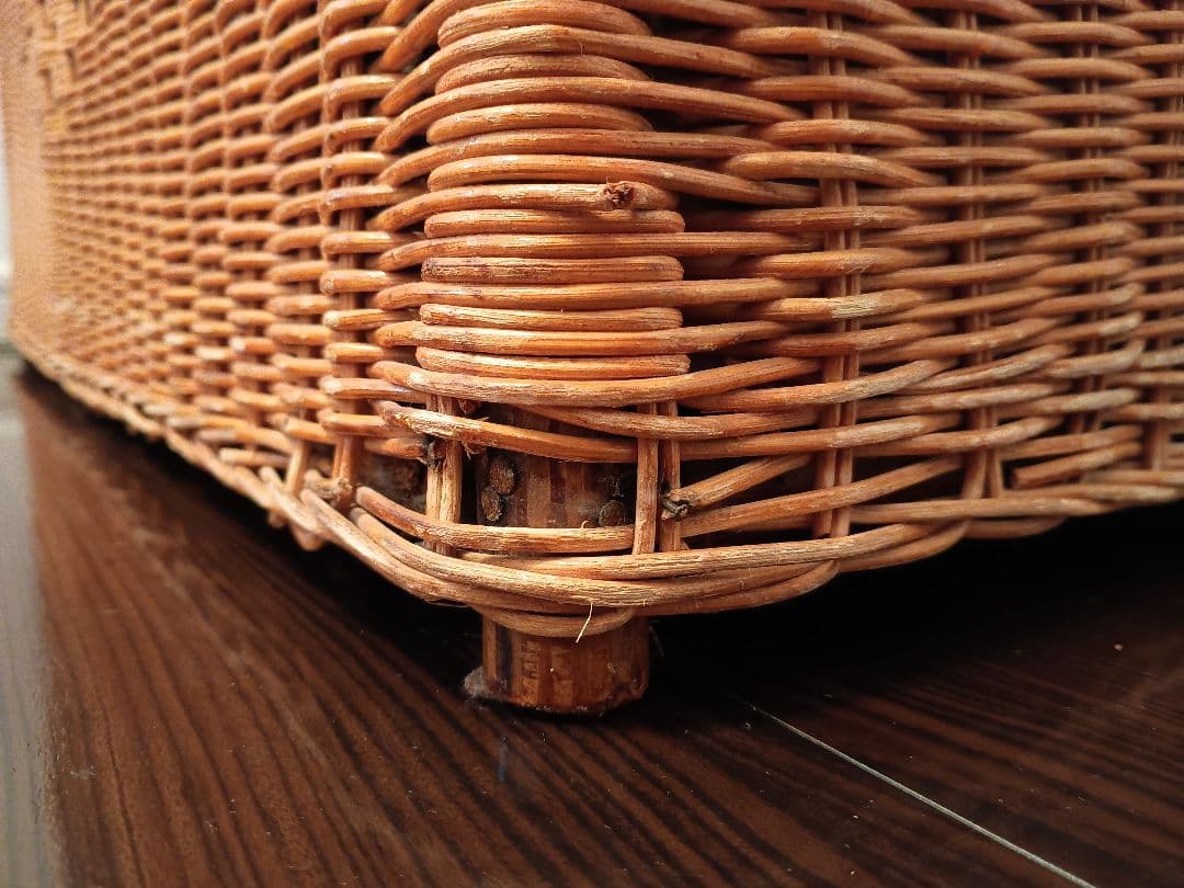 籐　座れる収納　アンティーク