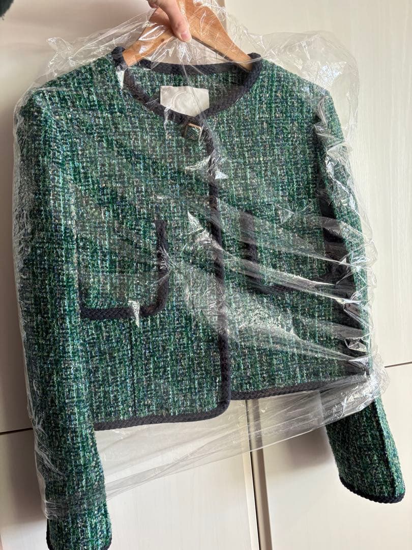 美品✨ツイードジャケット　DHOLIC グリーン