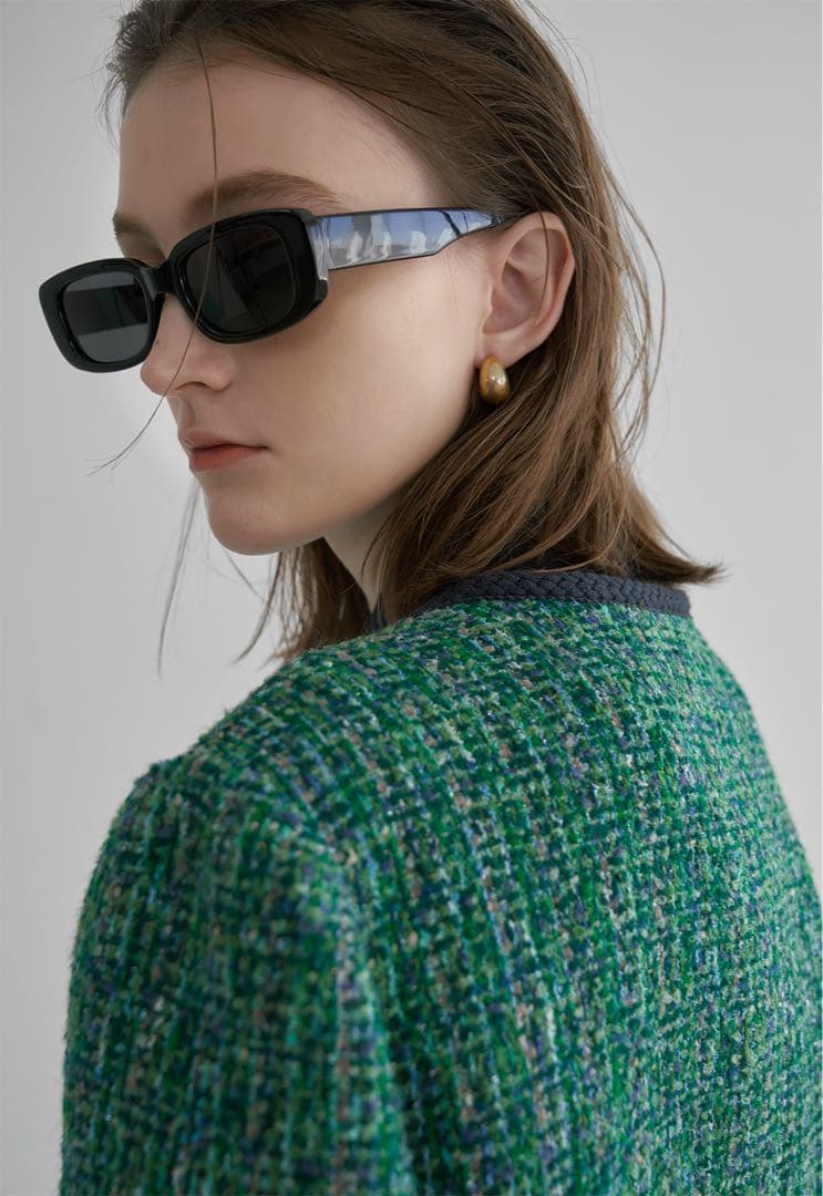 美品✨ツイードジャケット　DHOLIC グリーン