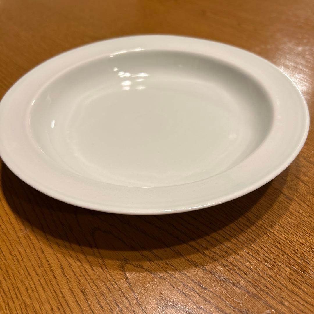水野克俊 白磁ピューター深皿　4枚セット　器花田　リム皿　カレー