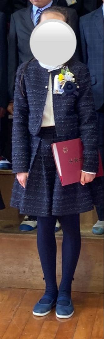 kate spade ネイビースカートスーツ 150小学校卒業式にぴったり
