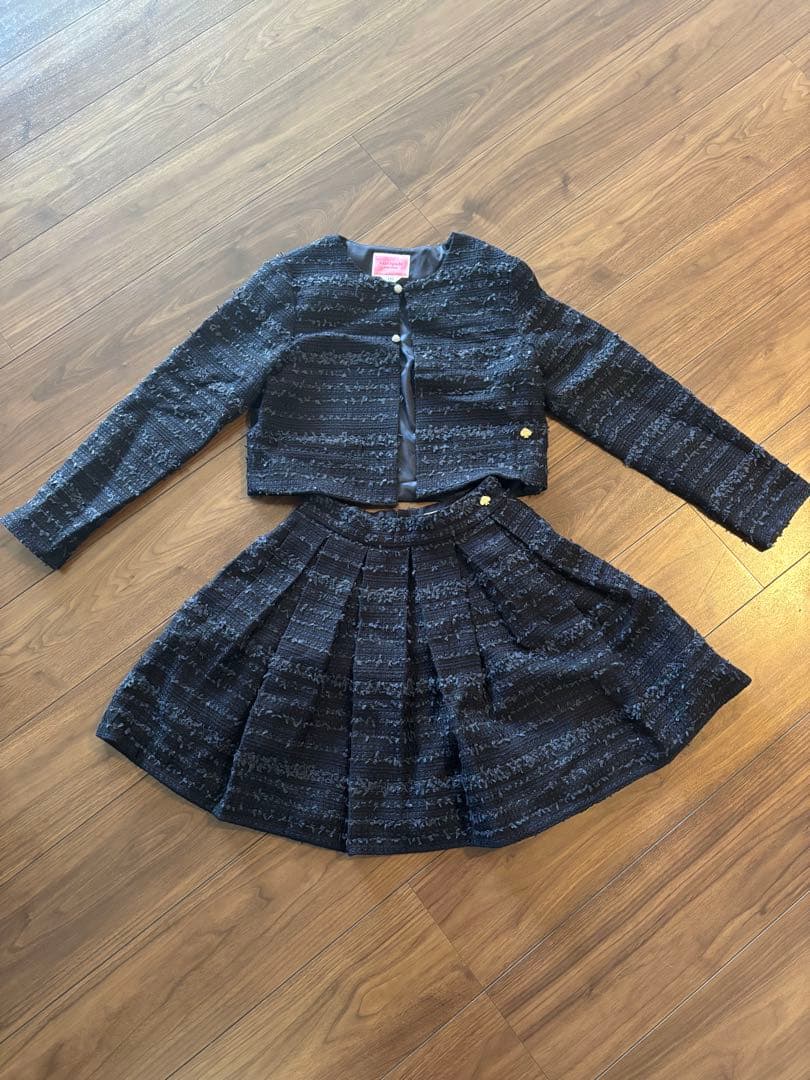 kate spade ネイビースカートスーツ 150小学校卒業式にぴったり