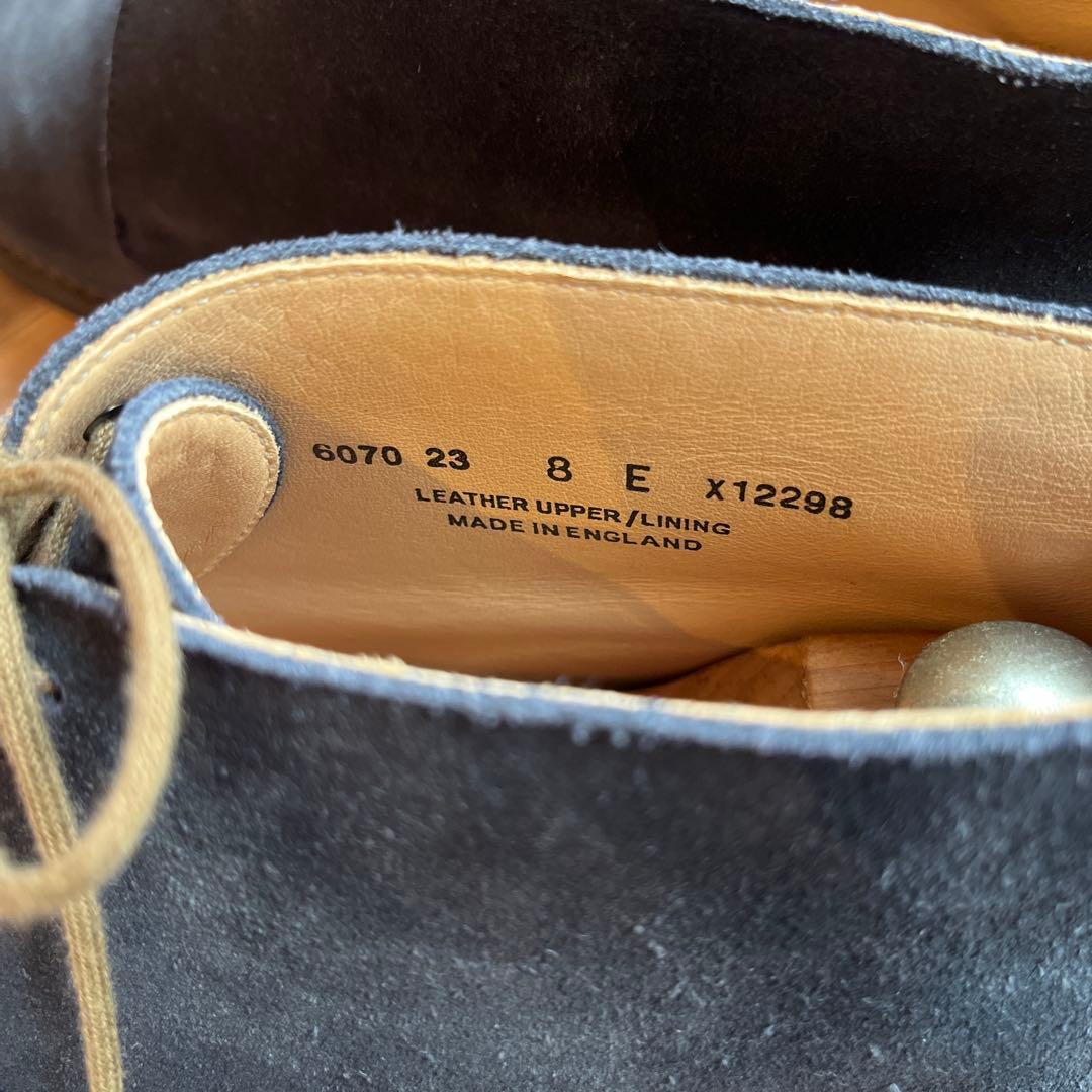 クロケットジョーンズ　ポールスミス　ネイビーチャッカブーツ