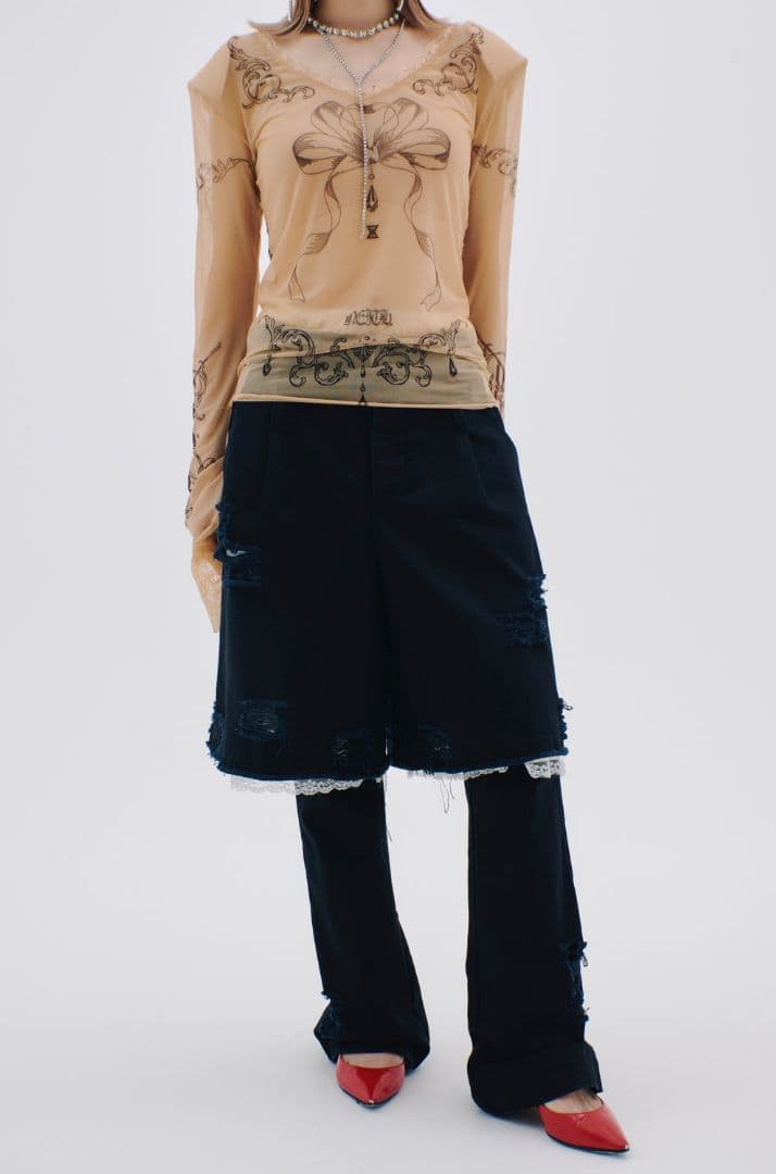 完売品 neith. Twill Lingerie Half Pants