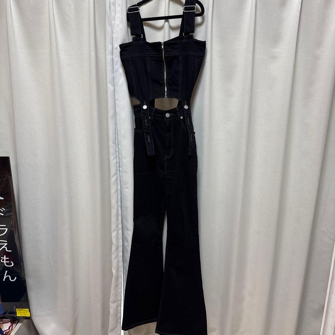 EMODA コルセット ハングデニム サロペット