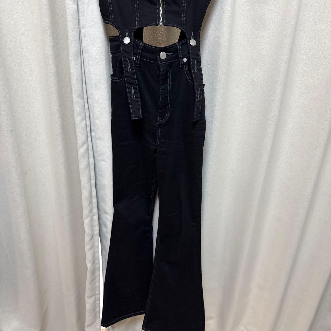 EMODA コルセット ハングデニム サロペット