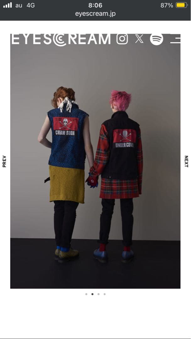 甲*7様 激レア 18ss UNDERCOVER x CREAM SODA ラバ